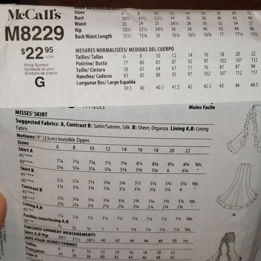 McCall's Costumes Kids Costumes, Sizes: A5, (6-8-10-12-14) (M8229 & M8186), NWT